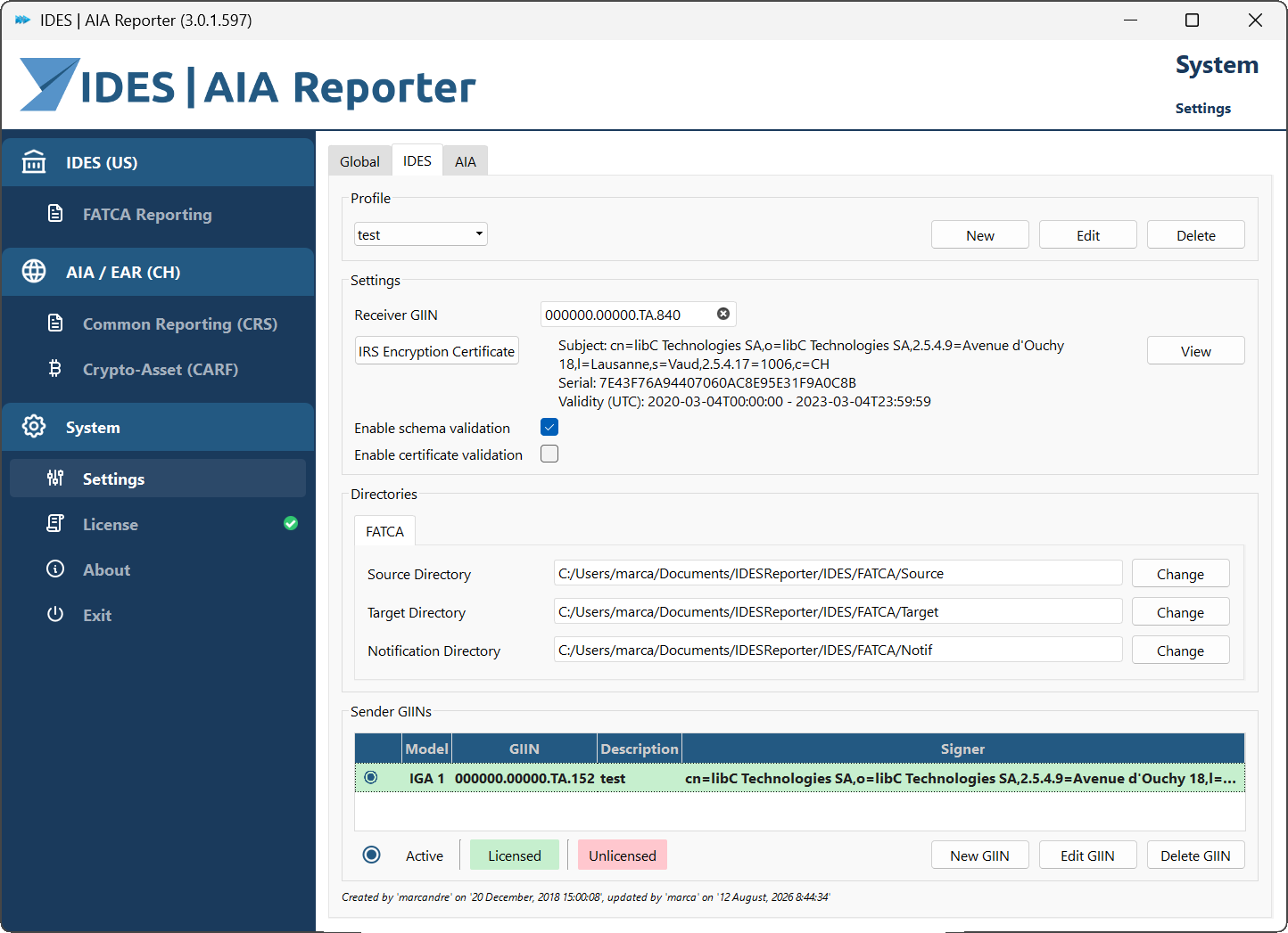 IDES | AIA Reporter screenshot 2